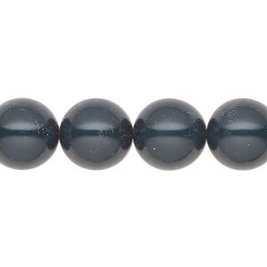 Pearl 30pk malachite green, Preciosa Czech crystal 12mm round