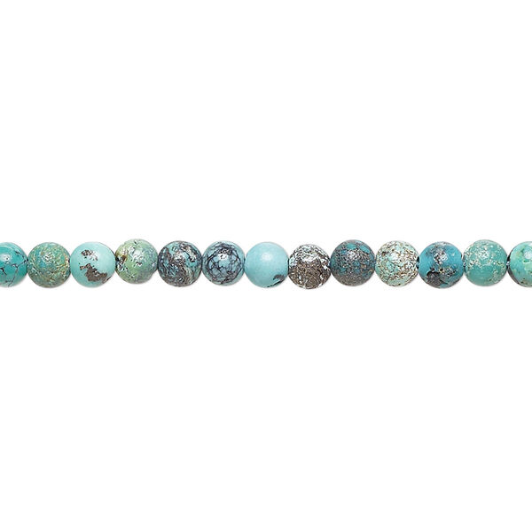 Turquoise 1pkg1, round bead C- grade, 15 inch 3-4mm image number 0