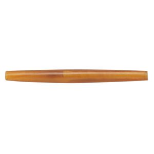Bead, horn (dyed), golden, 89x6mm-89x8mm hand-cut hairpipe, Mohs hardness 2-1/2. Sold per pkg of 12.