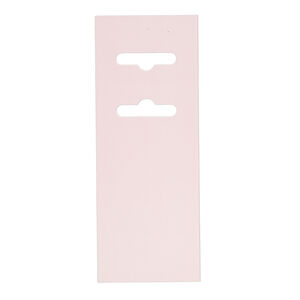 Display card, paper, pastel pink, 3-1/2 x 2 inches with fold-over butterfly hang tab. Sold per pkg of 50.