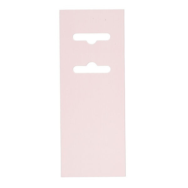 Display card, paper, pastel pink, 3-1/2 x 2 inches with fold-over butterfly hang tab. Sold per pkg of 50. image number 0