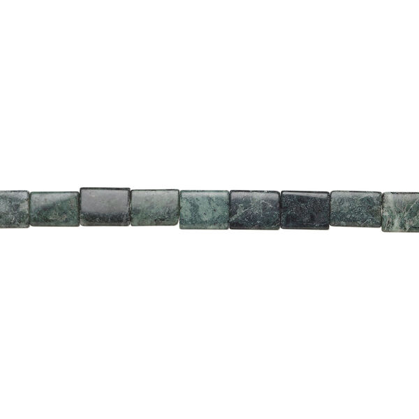 Green serpentine 1pkg1, puffed rectangle bead natural, 15 inch 20x16mm-22x18mm dark image number 1