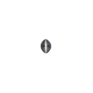 Bead, Navajo pearl style, brushed oxidized sterling silver, 6.5 x 4.5mm saucer. Sold individually.