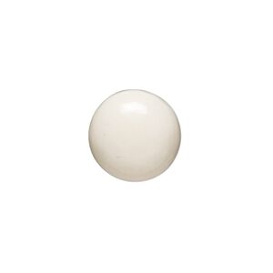 Cabochon, bone (bleached), ivory, 15mm hand-cut calibrated round, Mohs hardness 2-1/2. Sold individually.