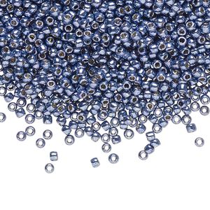 Seed bead, TOHO BEADS®, glass, pkg/50g, #11 round, opaque metallic PermaFinish polaris (TR-11-PF567).