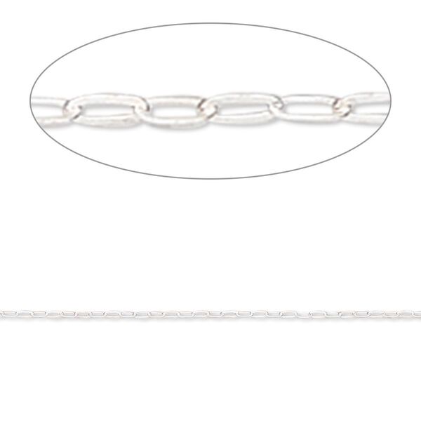 Chain, Gossamer™, sterling silver, 0.9mm add-a-bead. Sold per 50-foot spool. image number 0