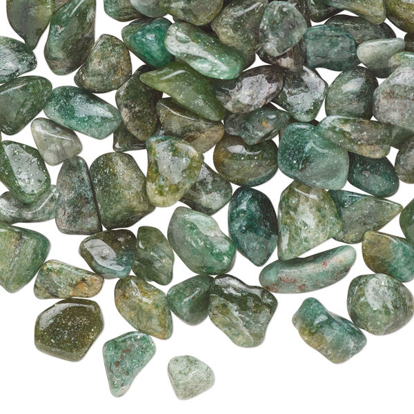 Inlay chip, green aventurine (natural), mini undrilled chip, Mohs hardness 7. Sold per 1-ounce pkg. image number 0