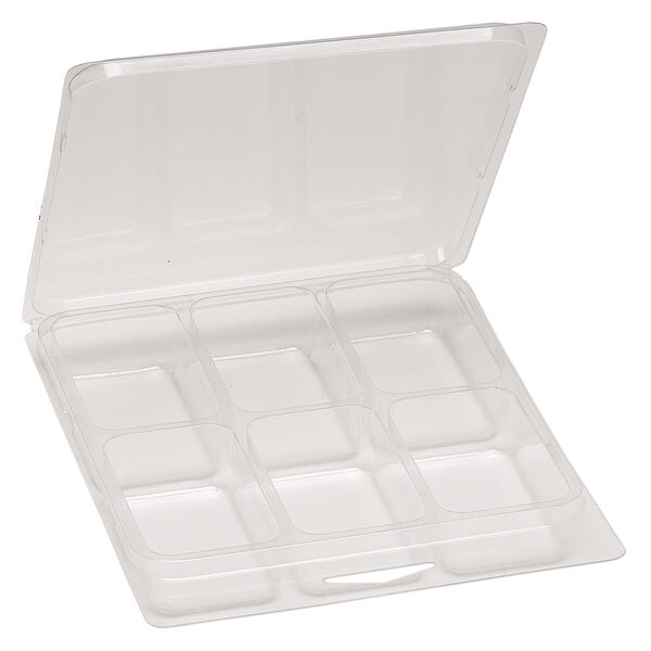 Box, plastic, clear, 7-1/2 x 5-1/2 x 1-inch clamshell blister. Sold per pkg of 100. image number 1