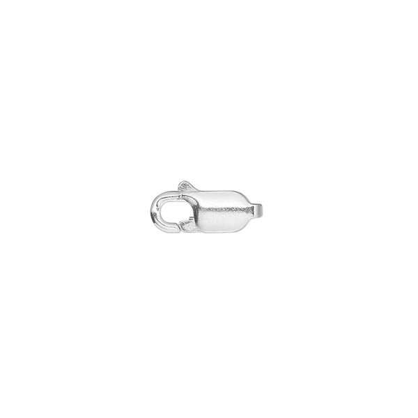 Clasp, lobster claw, sterling silver, 11.5x5mm. Sold per pkg of 5. image number 0