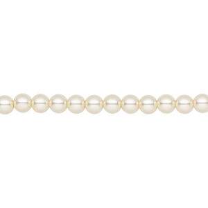 Pearl 50pk creamrose, Preciosa Czech crystal 4mm round