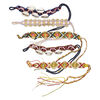 Bracelet, Just for Fun, nylon / Chinese littleleaf boxwood / gold-ringer cowrie shell, mixed colors, 20-30mm wide, 6-9 inches with macramé closure and tie closure. Sold per pkg of 5. image number 0