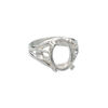 Ring, sterling silver, 14x10mm 4-prong oval setting, size 7. Sold individually. image number 0