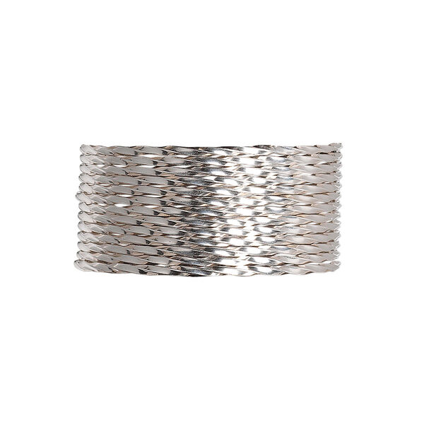Wire, sterling silver, dead-soft, twisted square, 20 gauge. Sold per pkg of 5 feet. image number 0