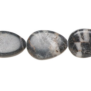 Desert pink marble 1pkg1, puffed teardrop bead natural, 15 inch 18x14mm-20x16mm