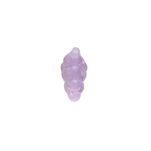 Bead, Preciosa, Czech pressed glass, opaque light purple AB, 16x11mm top-drilled grapes. Sold per pkg of 10. image number 1