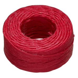 Thread, Hemptique®, polyester, pkg/25 yards, coral, 1mm smooth.