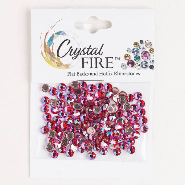 Flat back 144pk hyacinth shimmer foil back, Crystal Fire® 3.80-4.00mm hotfix round SS16 image number 0