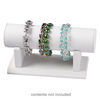 Display, bracelet, leatherette, white, 7-1/2 x 3 x 4 inches overall. Sold individually. image number 1