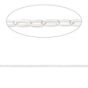 Chain 1pkg1 sterling silver, 0.9mm add-a-bead, Gossamer™ 50 foot unfinished