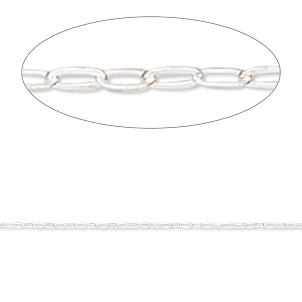 Chain, Gossamer™, sterling silver, 0.9mm add-a-bead. Sold per 50-foot spool. image number 0