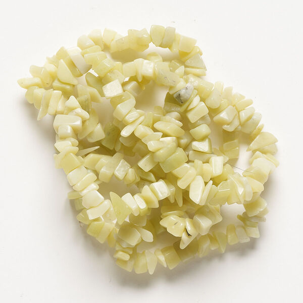 Peridot new "jade" 1pkg1, chip bead natural C grade, 32 inch small to large image number 0