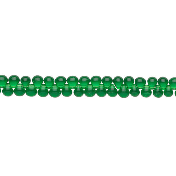 Seed bead, Miyuki, glass, pkg/250g, 3.3x2.8mm mini fringe, transparent green (DP-146). image number 0