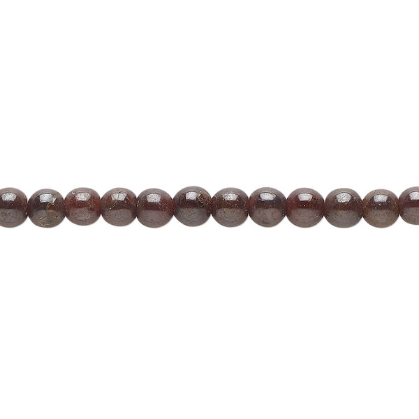 Garnet 1pkg1, round bead 15 inch 4-5mm image number 0