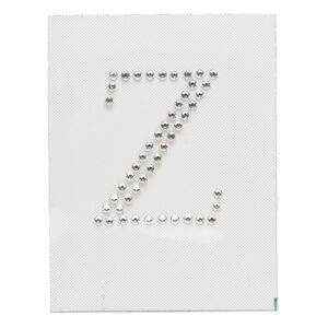 Iron-on transfer 1pk crystal clear, Preciosa Czech crystal 33.5x28mm "Z"