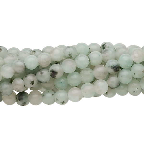 Bead, sesame jasper (natural), 4mm round, C grade, Mohs hardness 6-1/2 to 7. Sold per pkg of (10) 15-1/2" to 16" strands. image number 0