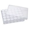 Organizer, clear plastic, 6-3/8 x 5-3/8 x 1-1/2 inch rectangle with 30 containers. Sold individually. image number 1