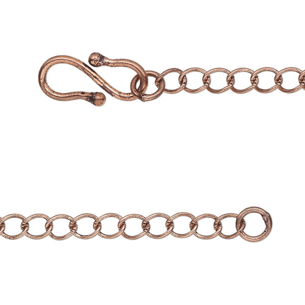 Chain, antique copper-plated brass, 4x3.5mm curb, 18 inches. Sold individually. image number 0
