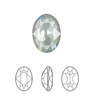 Fancy stone 48pk crystal agave ignite LacquerPRO, Swarovski® 18x13mm oval 4120