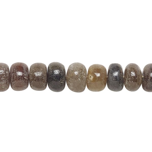 Multi-sapphire 1pkg1, partially matte hand-cut rondelle bead 14 inch 8x5mm-10x6mm image number 0