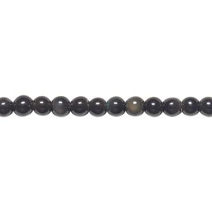 Rainbow obsidian 1pkg1, round bead natural 15.5-16 inch 4mm