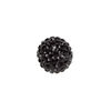 Bead, glass rhinestone / epoxy / resin, black, 14mm round. Sold individually. image number 0