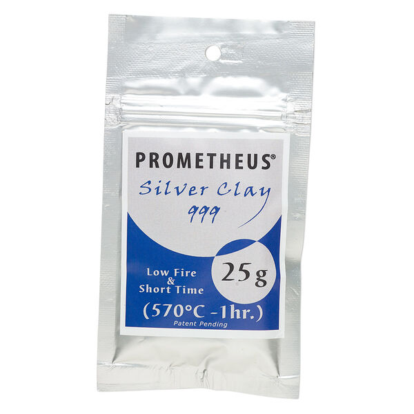 Prometheus® fine silver clay, pkg/25g, rapid and low fire formula. image number 0