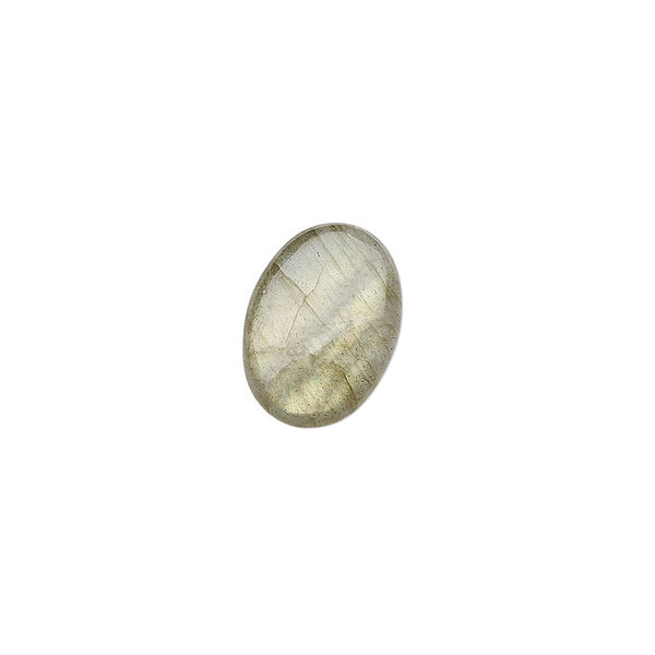 Cabochon, labradorite (natural), 14x10mm calibrated oval, B grade, Mohs hardness 6 to 6-1/2. Sold individually. image number 0