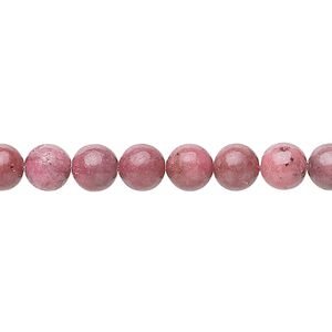 Rhodonite 1pkg1, round bead natural 15.5-16 inch 6mm