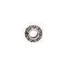 Bead, stainless steel, 10.5mm round with flower. Sold individually. image number 1