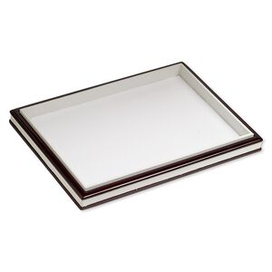 Display tray, fiber board, brown and white, 12-1/2 x 9 x 1-inch easel. Sold individually.