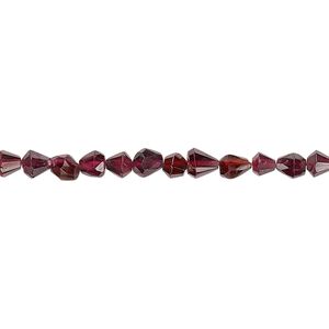 Rhodolite garnet 1pkg1, hand-cut uneven bicone bead natural 12 inch 3-5mm