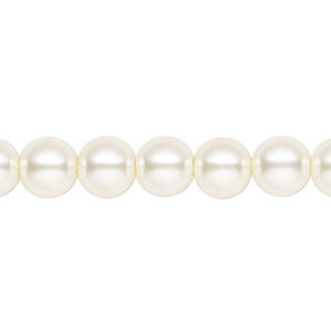 Pearl 2pk cream, Celestial Crystal® 8mm round 15.5-16 inch