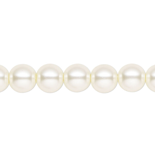 Pearl 2pk cream, Celestial Crystal® 8mm round 15.5-16 inch image number 0