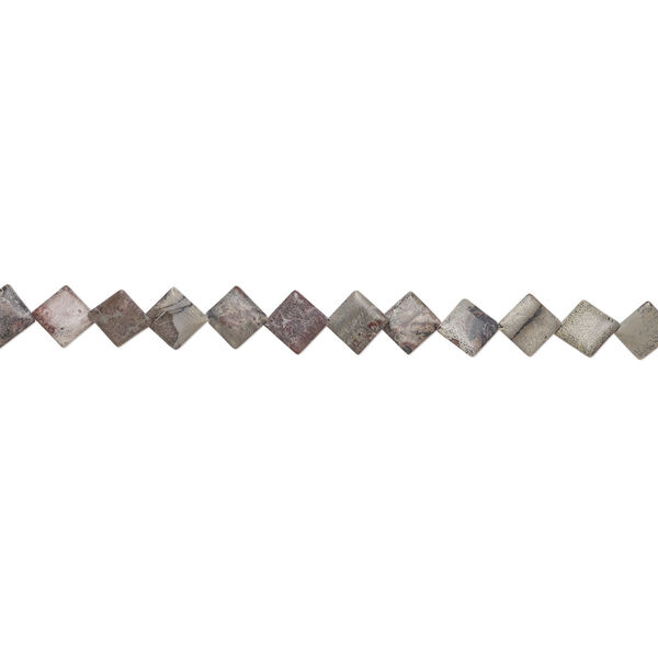Crazy Horse&trade; stone (calcite / limestone) 1pkg1, matte puffed diamond bead natural, 15 inch 19-20mm image number 1
