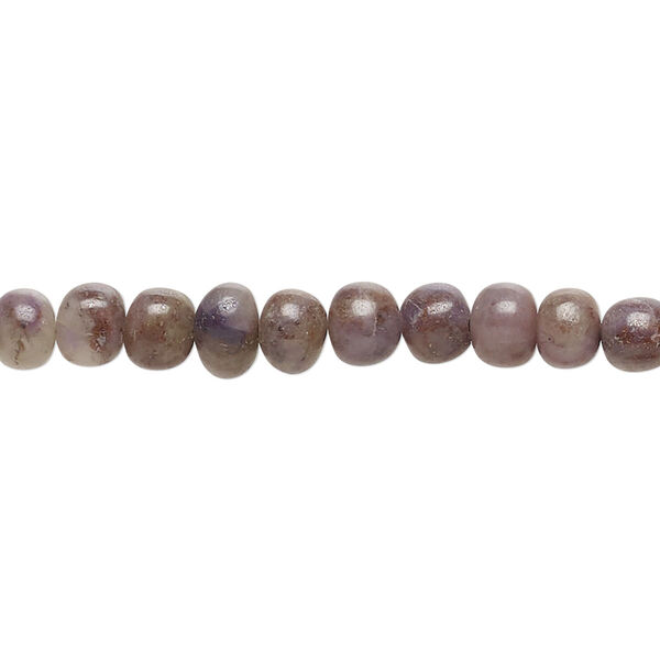 Bead, plum blossom tourmaline (natural), small hand-cut smooth pebble, Mohs hardness 7 to 7-1/2. Sold per 14-inch strand, approximately 95 beads. image number 0