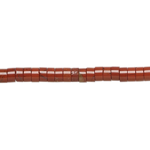 Red jasper 1pkg1, heishi bead natural 15.5-16 inch 4x1.5mm-4x2.5mm image number 0