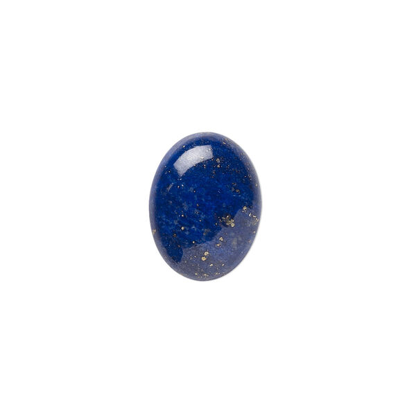 Cabochon, lapis lazuli (natural), 16x12mm calibrated oval, A- grade, Mohs hardness 5 to 6. Sold per pkg of 2. image number 0