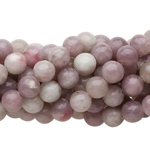 Quartz mix 1pkg10, round bead natural 15.5-16 inch 6mm