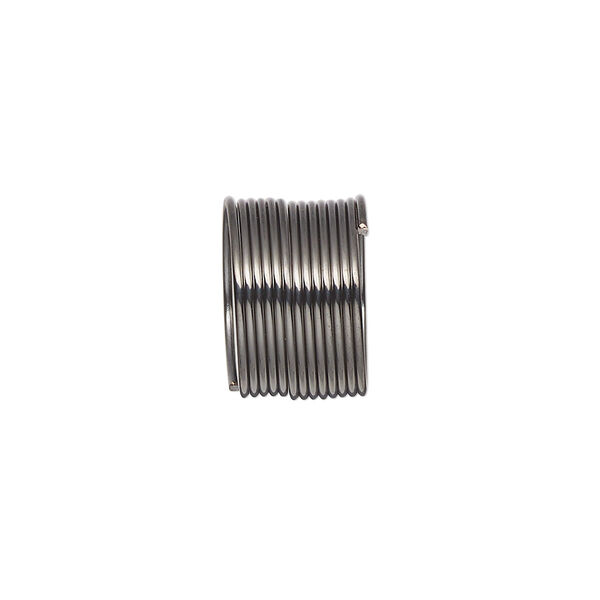 Memory wire, gunmetal-plated high carbon steel, 1/2 inch toe ring, 0.7mm thick. Sold per pkg of 12 loops. image number 0