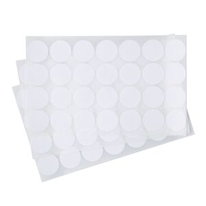 Adhesive label, paper, white, 3/4 inch round. Sold per pkg of 1,008.